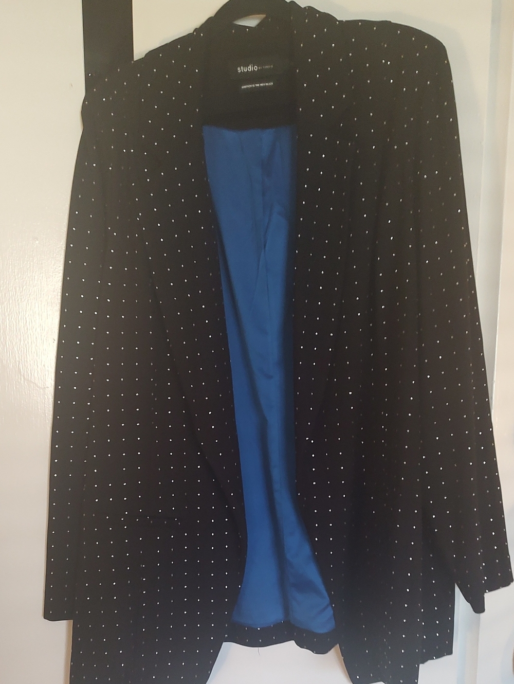 FIRST OFFER! Torrid Studio Mini Rhinestone Blazer with Blue Lining